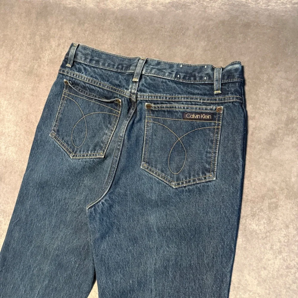 Vintage 70s Calvin Klein Jeans Mens Straight Leg Talon 42 Zipper Denim USA 30x32